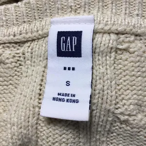 Gap Off White Minimalist Clean Girl Cable Knit Neck Sweater S Autumn Fall Casual thumbnail 7