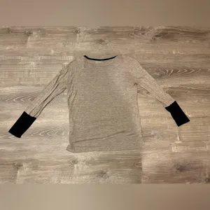 Madewell Brown And Black Long Sleeve Top Women’s Size S thumbnail 6
