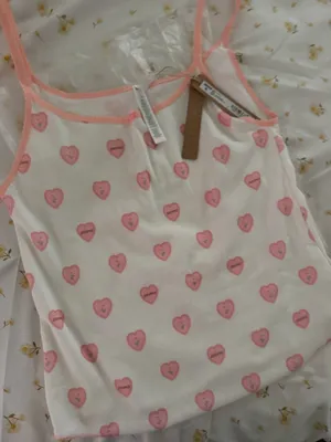 SKIMS POINTELLE TANK Snow Lace Hearts sz L thumbnail 2