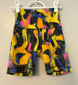 Lululemon wunder train high-rise short 6" in undertone black multi color size 2 thumbnail 1