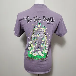 Simply Southern Dusty Lavender Be The Light Graphic Tee Size Small thumbnail 5