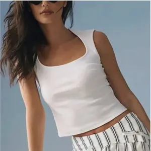 Pair of Maeve x Anthropologie Square Neck Tees in White and Black sz.XS thumbnail 3