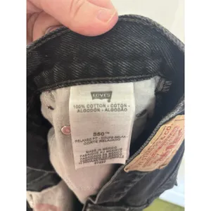 Levi’s Women’s 550 Black Denim Cut Off Shorts 27 Grunge Festival Beach Raw Hem thumbnail 7