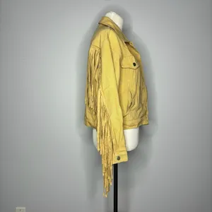 Le Lis- Tan/Yellow Jacket with Fringe thumbnail 3