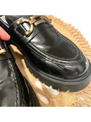 Steve Madden Lyanna Loafer Black Faux Leather Size 9 Dark Academia thumbnail 3
