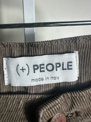 J177. (+) PEOPLE Rico Corduroy Pants Size 31 Fango Brown Made in Italy NWT thumbnail 2