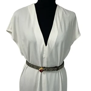 Zara Midi Off White Stretchy Dress(Size Medium) thumbnail 5