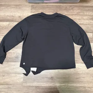 Avia Women's Black Side Tie‎ Knot Long Sleeve Activewear Sweatshirt XS 0-2 thumbnail 9