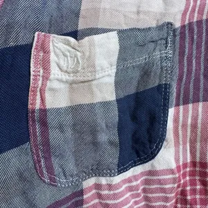 Abercrombie & Fitch 2013 Pink Blue Button Up Plaid Flannel Shirt XS thumbnail 7