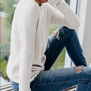 ✨Long Sleeve Sweater Twist Knot Front Pullover✨ Gray thumbnail 5