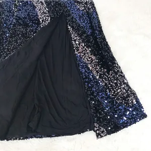 FREE PEOPLE Glitter & Gold Sequin Velvet Midi Dress‎ Blue Black Size Medium New thumbnail 11