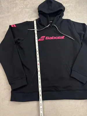 Babolat Hoodie Womens Large Black Graphic Print Long Sleeve Drawstring thumbnail 3