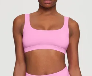SKIMS Signature Swim tank bikini top light pink thumbnail 1