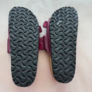 Tatami Women Leather Whimsy Sandals 39 Plum Rhinestone Buckle Slide Birkenstock thumbnail 6