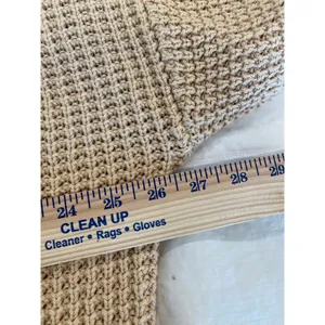 Qualfort Womens Knit Cardigan XL Beige Button-Up 100% Cotton Lightweight Sweater thumbnail 8