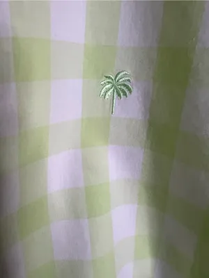 Vintage Lilly Pulitzer Gingham Green Button Up Shirt. Size 6 thumbnail 4