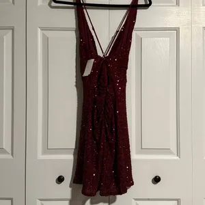 ASTR‎ the Label Sequin Twist Front Mini Party Dress Red Size Medium NWT C28 thumbnail 5