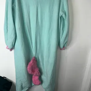 Oversized Critter Costume Aqua and White Onesie Pajamas One Size Fits Most thumbnail 5