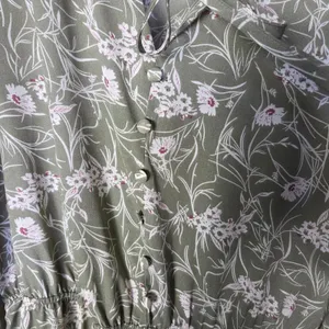 Sweet Salt Green Tiered Cottagecore Prairie Floral Long Sleeve Midi Dress Large thumbnail 4