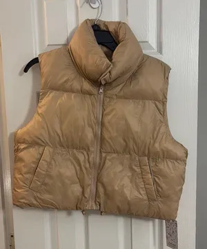 Boutique Puffer Vest Tan Size M thumbnail 1