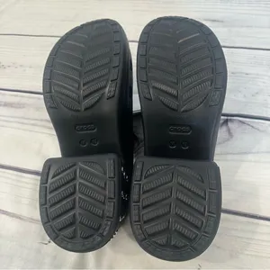 NEW! CROCS SIREN STUDDED CLOGS Black W/ Silver Studs‎ SOLD OUT Men 12 Women 14 thumbnail 9