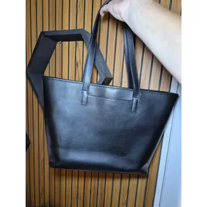 Michael Kors Black Leather Tote Bag Shoulder Purse thumbnail 2