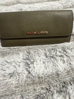 Olive Green Michael Kors Wallet with Snap Closure thumbnail 2