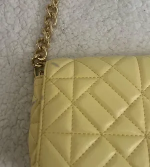 Boutique Yellow Quilted Chain Shoulder Bag thumbnail 5