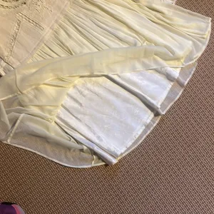 Free People dress 12 nwot lined bottom circle skirt fitted top linen thumbnail 9