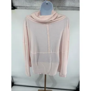 Free People Cozy Time Funnel Slouchy Top Baby Pink Barbie We The Free Size XS thumbnail 10