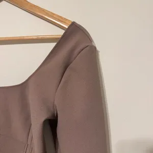 Abercrombie & Fitch Long Sleeved Corset Scoopneck Top Size Small Brown Contour thumbnail 5