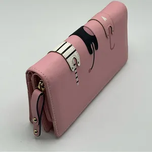 Pink Cat Wallet Zipper Closure thumbnail 4
