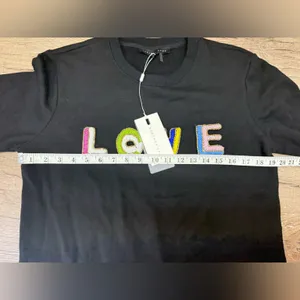 Endless Rose black sweatshirt with ‘love’ beaded‎ on front size m NWT thumbnail 3