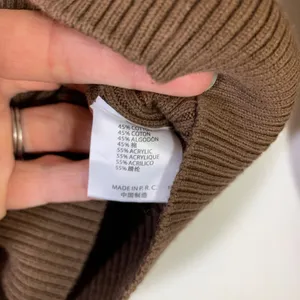 Brandy Melville Brown Shannon Ribbed V-Neck Button Cropped Cardigan Sweater thumbnail 4