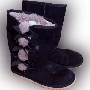 UGG Koolaburra Boots with Bows Black Size 8 thumbnail 1