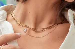 BaubleBar X Disney Mickey Mouse and Minnie Asymmetrical Necklace Set thumbnail 5