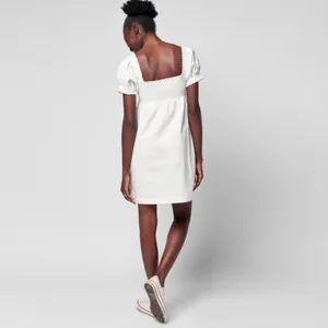 Faherty Ramona smocked white‎ organic cotton dress thumbnail 2