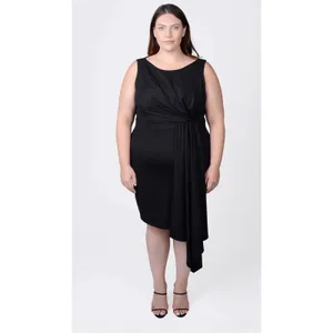 MAYES NYC Sleeveless Draped Black Dress‎ Size 18 Little Black Dress thumbnail 2