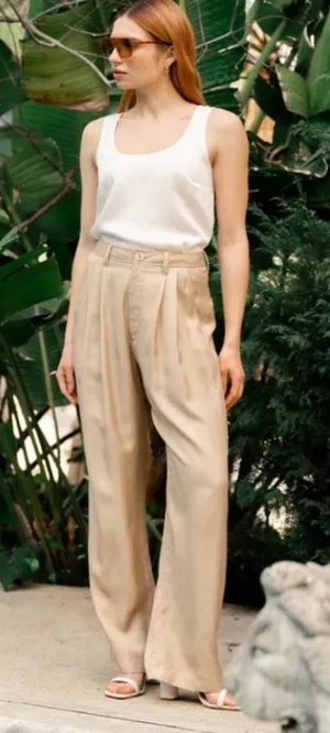 Darling Wide Leg Pant Tan Size 2 thumbnail 1
