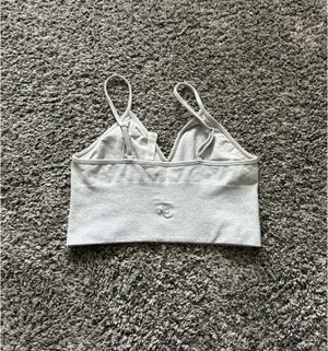 ALO Yoga Light Heather Gray Seamless Sports Bralette thumbnail 3