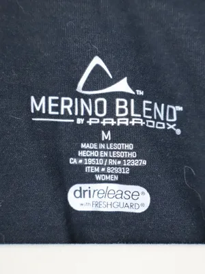 Paradox Merino Blend Base Layer Women’s M Black 1/4 Zip DriRelease Wool Blend thumbnail 5
