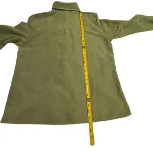 Notations Womens Olive Green Faux Suede Button Down Shirt MSDB0112 Large thumbnail 8