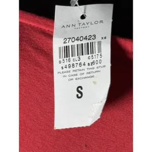 Nwt Ann Taylor Womens size small Red Short Sleeve Midi Dress thumbnail 4