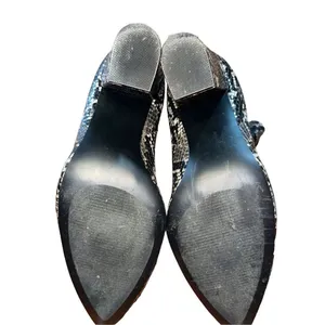 Steve Madden Grey Black Snakeskin Pointed Toe Block Heel Chelsea Boots 6.5M‎ thumbnail 7