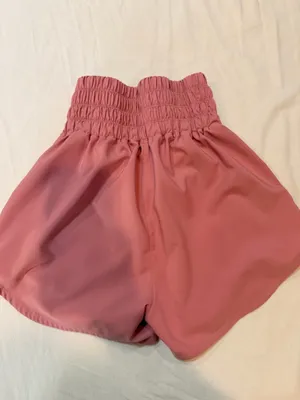 Nike Dri-FIT Pink Smocked High Rise Running Shorts XS thumbnail 2