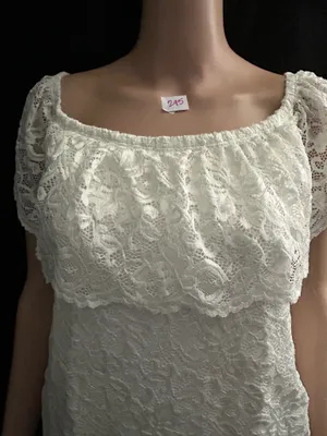 Pink Blush Women’s Lace Overlay Off-Shoulder Midi Dress in Ivory LG NWT thumbnail 7