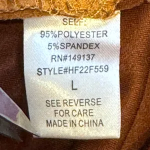 1420 | Hyfve Western Faux Suede Snap‎ Front Shacket Shirt Cognac Brown Womens L thumbnail 7