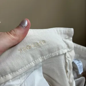American eagle trouser beige wide leg pants women's size 8 regular cotton blend thumbnail 6