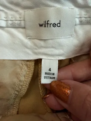 Aritzia Wilfred The Effortless Pant Size 4 Gold Camel Beige Wide Leg thumbnail 8