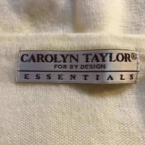 Carolyn Taylor Button Front Cardigan Sweater Cream Size Medium thumbnail 11